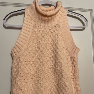 Pink halter sweater vest
